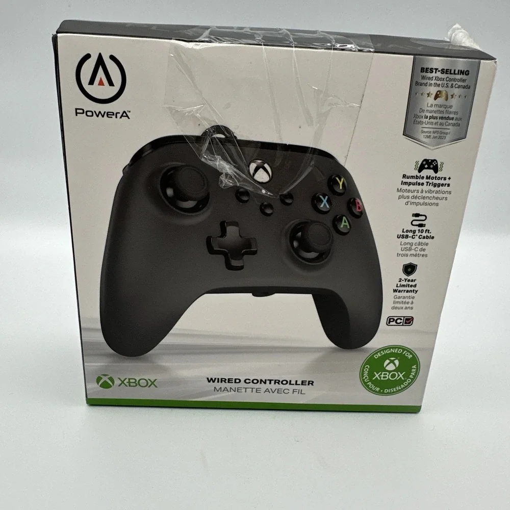 PowerA Xbox Wired Controller Black XBGPOPWI New Box Damage